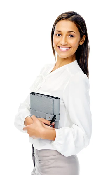 Businesswoman with personal organizer — Stock Photo, Image