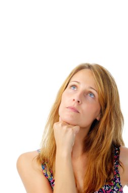 düşünceli genç kadın