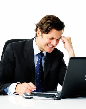 acı içinde ofis çalışanı