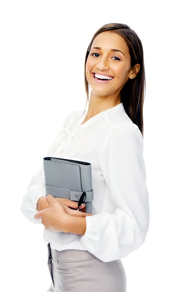 Businesswoman with personal organizer — Stock Photo, Image