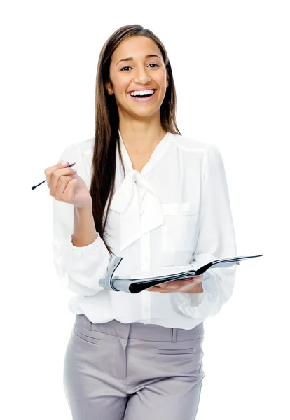 Mujer de negocios con organizador personal — Foto de Stock