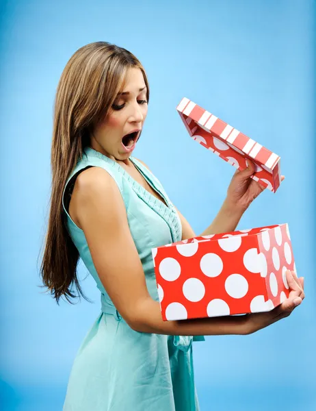 Receive a present — Stock Photo, Image