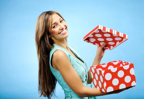 Receive a present — Stock Photo, Image