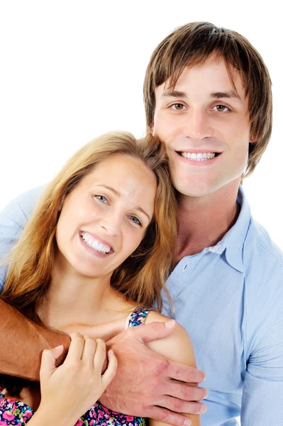 Pareja cariñosa en estudio — Foto de Stock