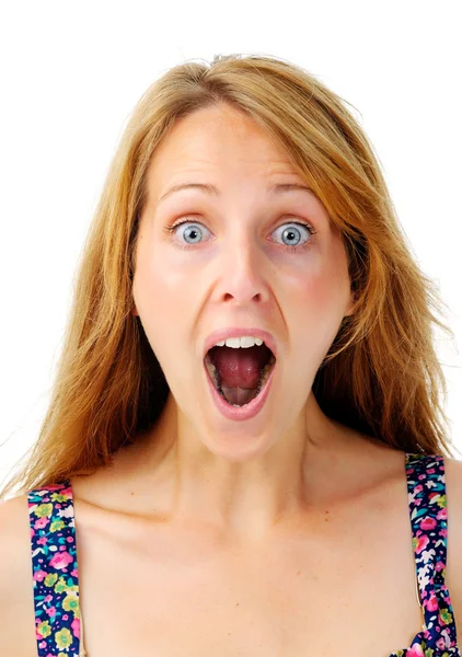 Woman in shock — Stock Photo, Image