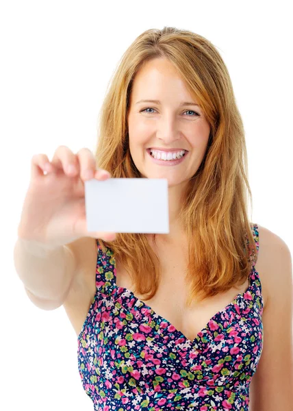 Happy marketing girl — Stock Photo, Image