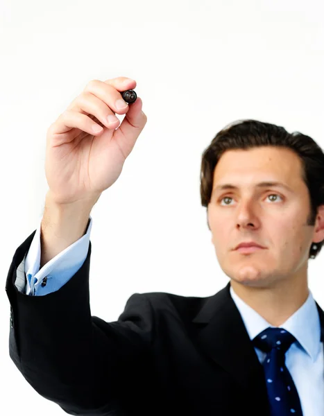 Businessman with marker — Stock Photo, Image