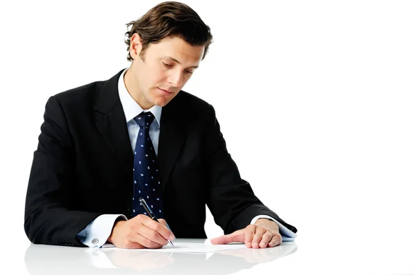 Businessman and documents — Stock Photo, Image