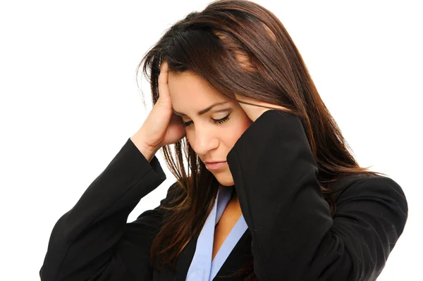 Woman with headache — Stock Photo, Image