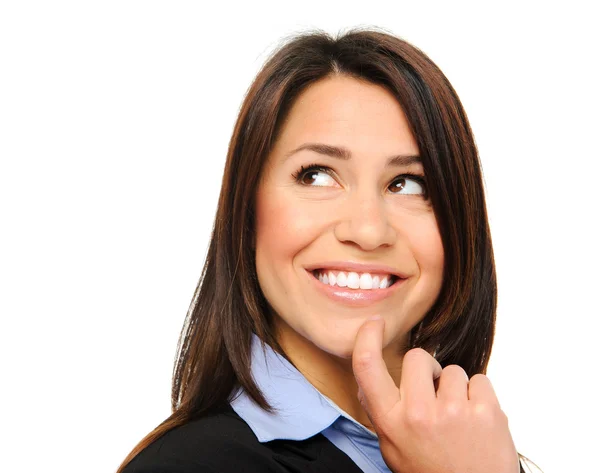 Business woman looking up — Stock Photo, Image