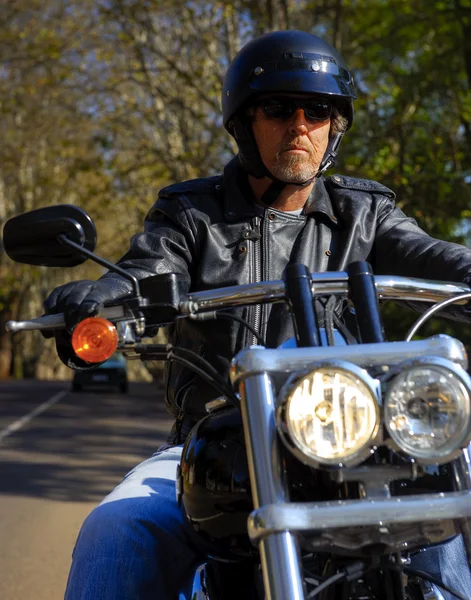 Motorbike man has freedom — Stock Photo, Image