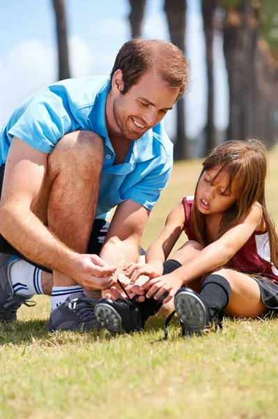 Calcio papà — Foto Stock