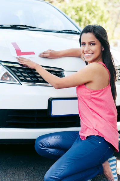 Learner driver happy — Stock Photo, Image