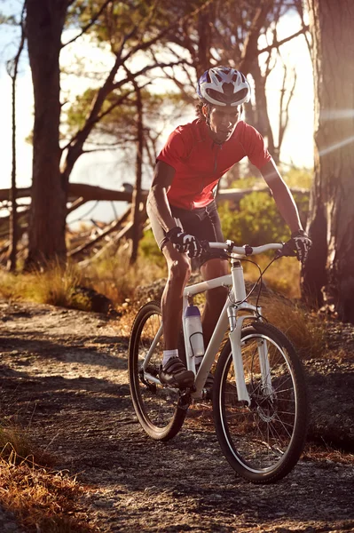 Homem de bicicleta — Fotografia de Stock