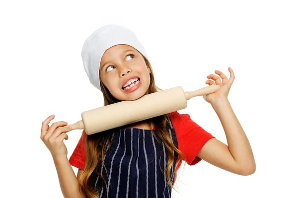 Piccolo chef ragazza — Foto Stock