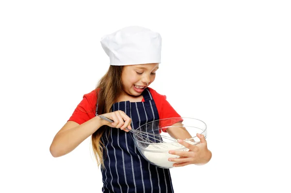 Mixing little chef — Stock Photo, Image
