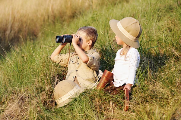 Niños Safari —  Fotos de Stock