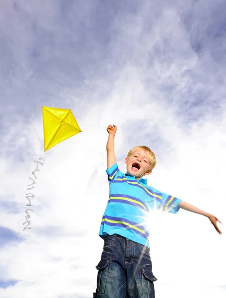 Ambizioso ragazzo biondo — Foto Stock