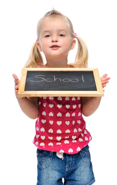 Menina da escola feliz — Fotografia de Stock