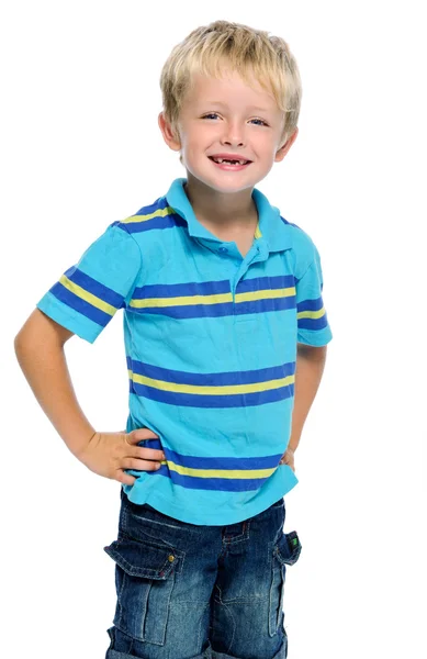 Blonde boy in Studio — Stock Photo, Image