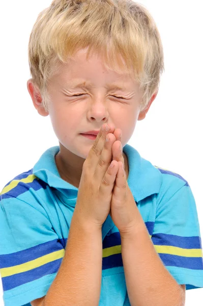 Boy praying — Stock Photo, Image