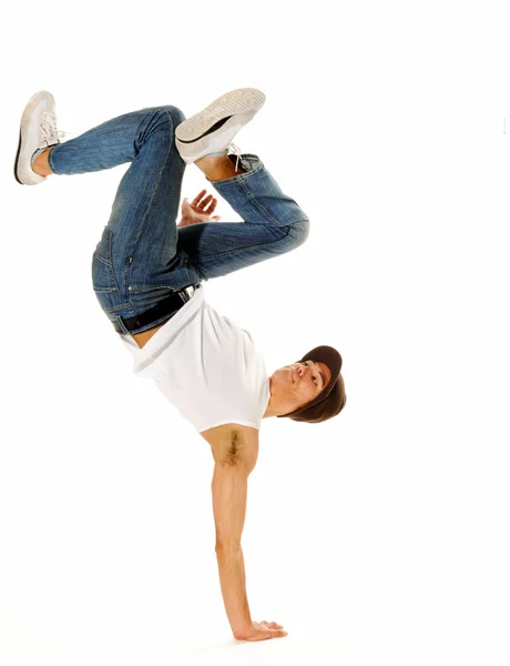 Impressionante breakdancing movimentos — Fotografia de Stock