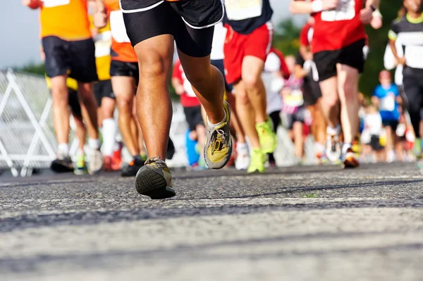 Pessoas correndo maratona — Fotografia de Stock