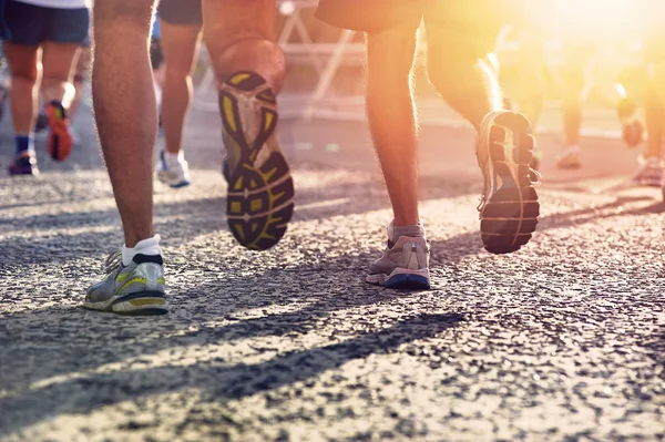 Pessoas correndo maratona — Fotografia de Stock