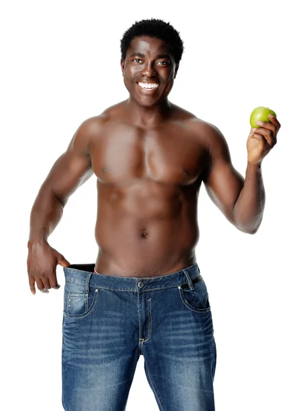 Slanke weighloss man — Stockfoto