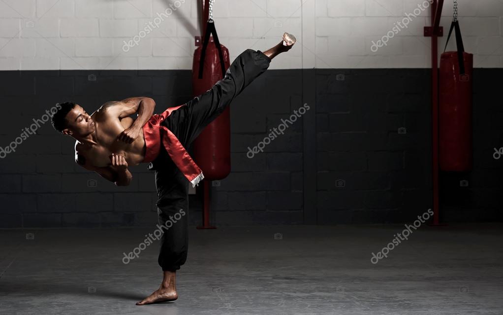 Martial arts kick — Stock Photo © Daxiao_Productions 28410815