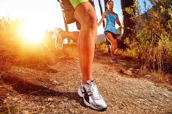 Healthy trail running — Stock Photo, Image