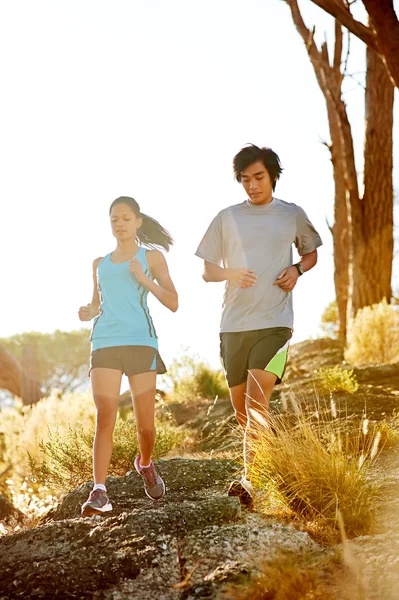 Healthy trail running — Stock Photo, Image