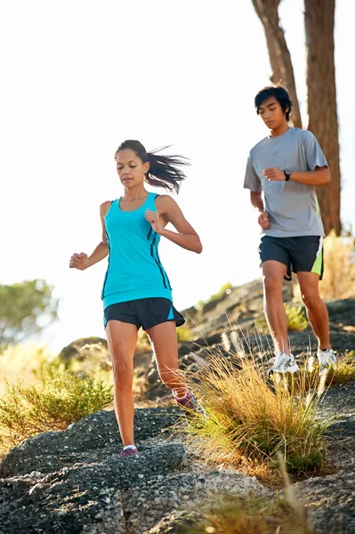 Sendero saludable corriendo — Foto de Stock