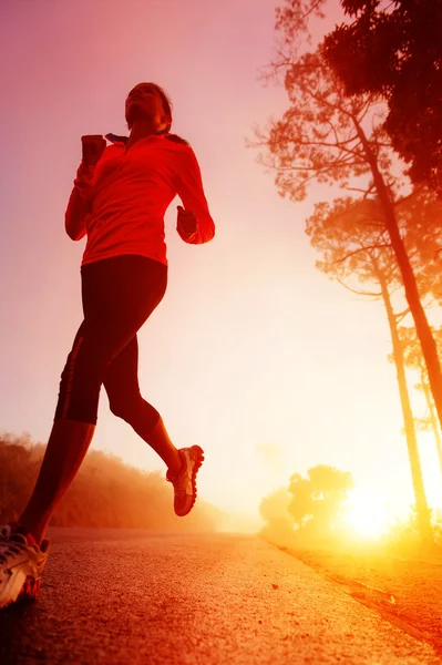 Sunrise running woman — Stock Photo, Image