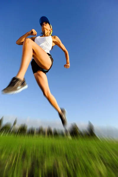 Motion blur jump runner — Stock Photo, Image