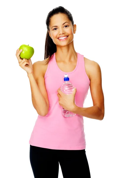 Zdravé stravování fit žena — Stock fotografie