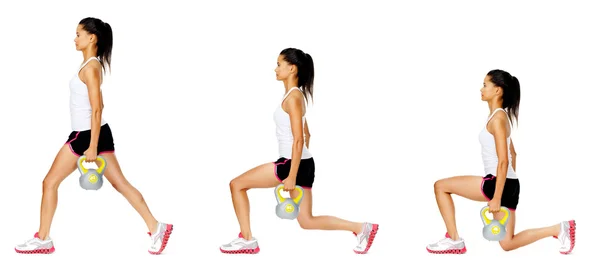 Kettlebell dumbell motion — Stockfoto