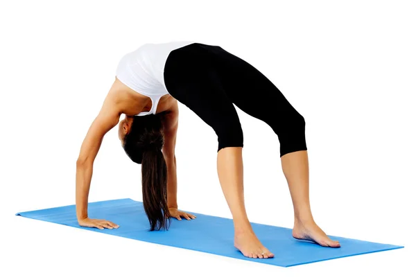 Yoga brug pose — Stockfoto