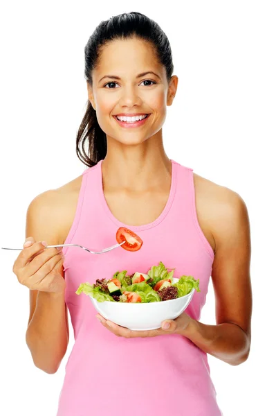 Ensalada mujer feliz — Foto de Stock