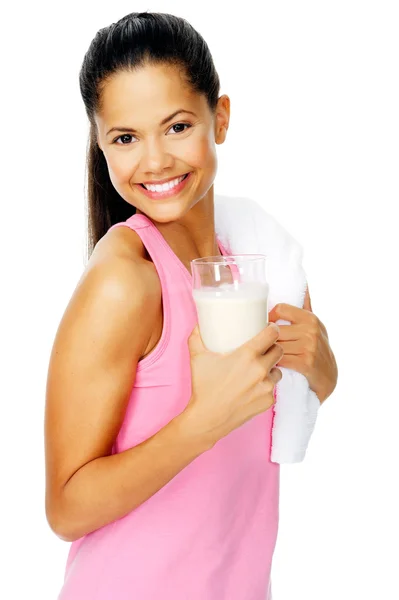 Mujer sana smoothie — Foto de Stock