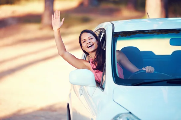 Motorista feliz — Fotografia de Stock