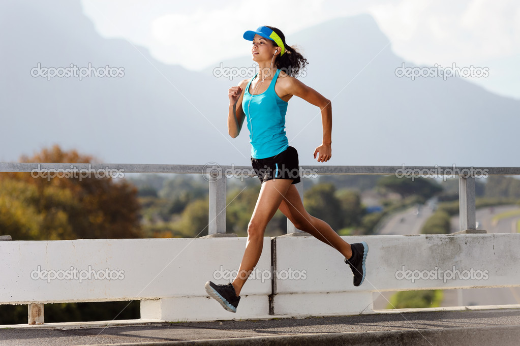 athlete running outdoors