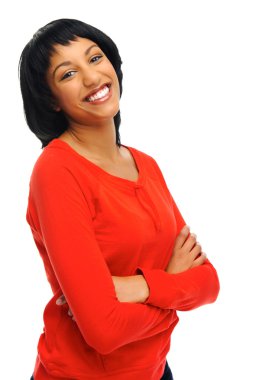 sevimli kız kollarını çapraz