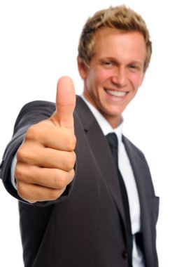 gülümseyen genç işadamı