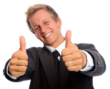 gülümseyen genç işadamı