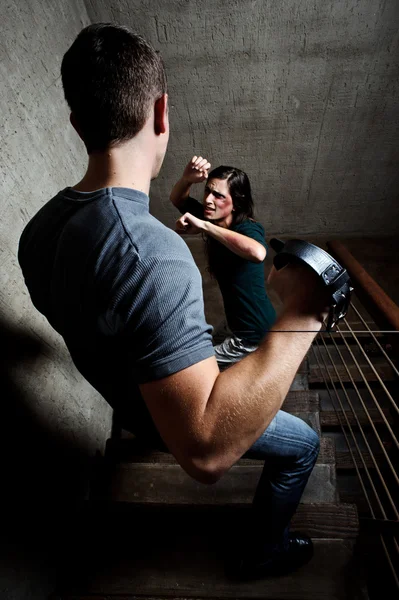 Domestic violence at home — Stock Photo, Image