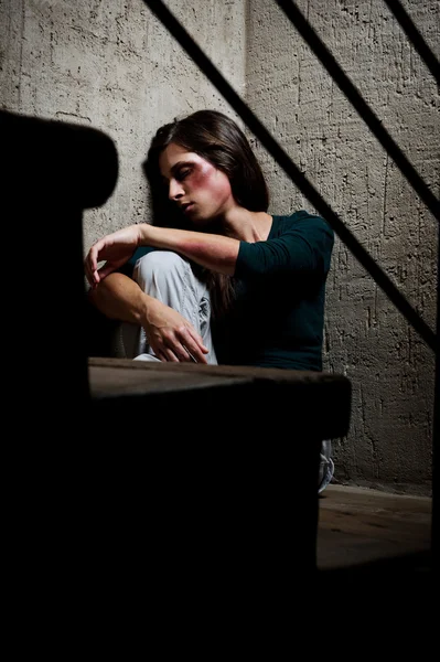 Used and abused domestic violence concept — Stock Photo, Image