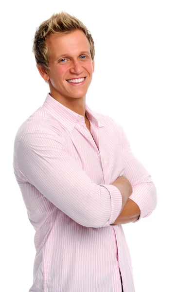 Handsome young man in studio — Stock Photo, Image