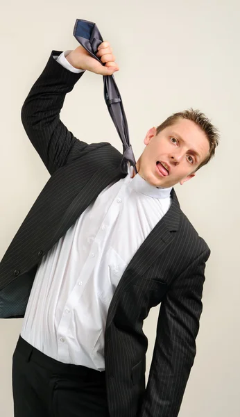 Stressed out businessman Royalty Free Stock Photos