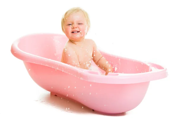 Lány gyermek bath-ban — Stock Fotó